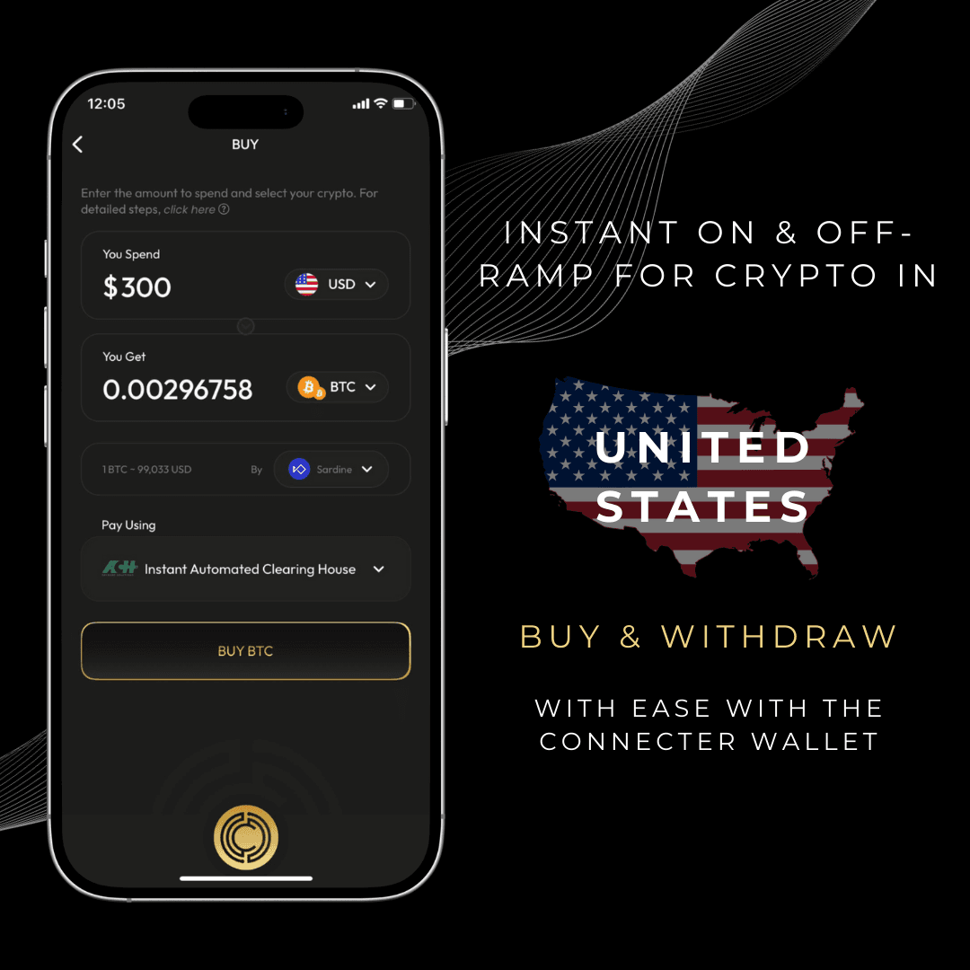 The Connecter Wallet — Buy & Sell Bitcoin, Ethereum & Cryptocurrency in the United States